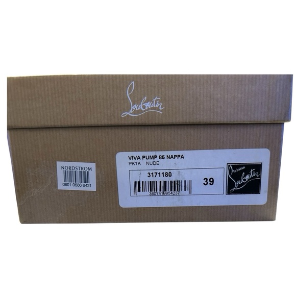 Christian Louboutin Viva Pump 85 Nappa Nude Red Bottom Heels US 8.5 NWT - Picture 10 of 10